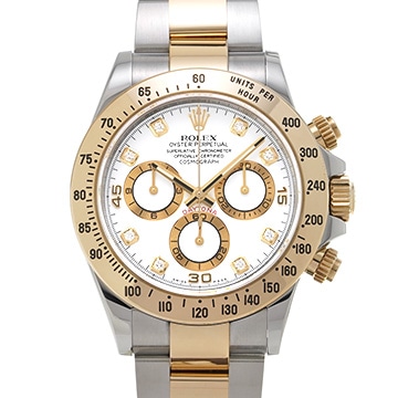 ロレックス コスモグラフ デイトナ 116523G ホワイト/ダイヤモンド メンズ 時計 【中古】【wristwatch】
