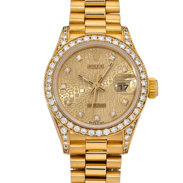 ロレックス デイトジャスト 69158G シャンパン/ダイヤモンド レディース 時計 【中古】【wristwatch】