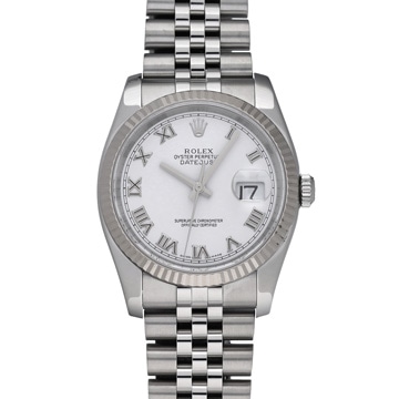 ロレックス デイトジャスト 116234 ホワイト メンズ 時計 【中古】【wristwatch】