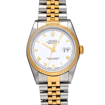 ロレックス デイトジャスト 16233 ホワイト メンズ 時計 【中古】【wristwatch】