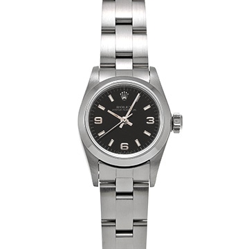 ロレックス オイスターパーペチュアル 67180 ブラック レディース 時計 【中古】【wristwatch】