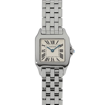 カルティエ サントス ドゥモワゼル SM W25064Z5 ホワイト レディース 時計 【中古】【wristwatch】