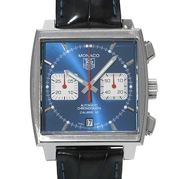 タグ ホイヤー モナコ キャリバー12 クロノグラフ CAW2111.FC6183 ブルー/シルバー メンズ 時計 【中古】【wristwatch】