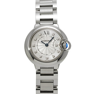 カルティエ バロンブルー ドゥ カルティエ W4BB0029 シルバー/ダイヤモンド レディース 時計 【中古】【wristwatch】
