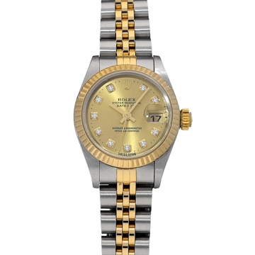 ロレックス デイトジャスト 79173G シャンパン/ダイヤモンド レディース 時計 【中古】【wristwatch】