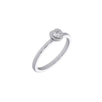 カルティエ ディアマンレジェ ハート リング #50 B4087950 K18ホワイトゴールド WG レディース ジュエリー 【中古】【jewelry】