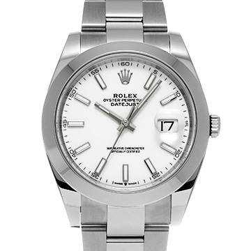 ロレックス デイトジャスト 41 126300 ホワイト メンズ 時計 【中古】【wristwatch】