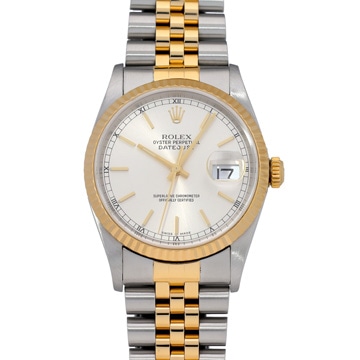 ロレックス デイトジャスト 16233 シルバー メンズ 時計 【中古】【wristwatch】