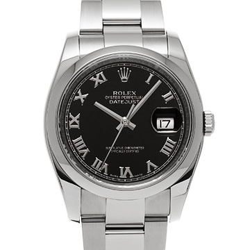 ロレックス デイトジャスト 116200 ブラックサンビーム メンズ 時計 【中古】【wristwatch】