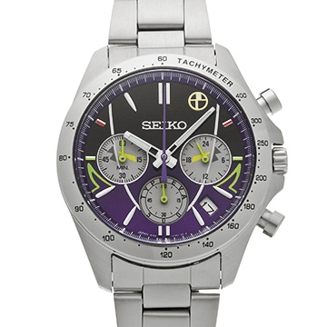 セイコー 500TYPE EVA 500系新幹線25th 8T63-01P0 パープル/シルバー メンズ 時計 【中古】【wristwatch】