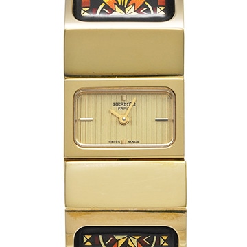 エルメス ロケ LO1.201 シャンパン レディース 時計 【中古】【wristwatch】