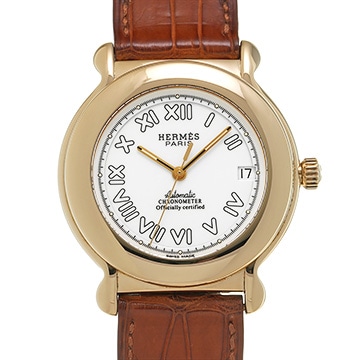 エルメス ケプラー KP1.785 ホワイト メンズ 時計 【中古】【wristwatch】