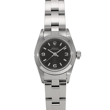 ロレックス オイスターパーペチュアル 67180 ブラック レディース 時計 【中古】【wristwatch】
