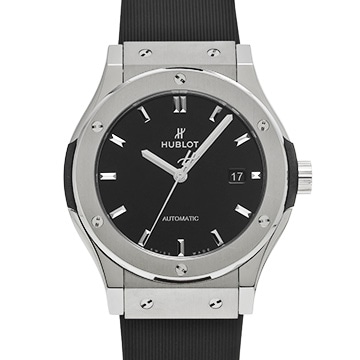 ウブロ クラシックフュージョン チタニウム レーシンググレー 542.NX.1171.RX ブラック メンズ 時計 【中古】【wristwatch】