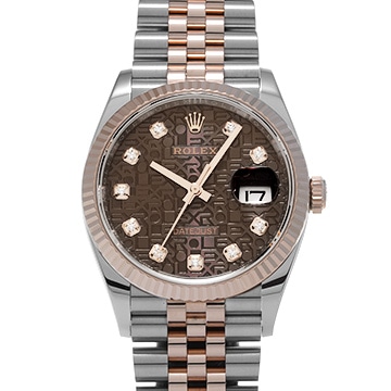 ロレックス デイトジャスト 36 126231G チョコレートコンピュータ/ダイヤモンド メンズ 時計 【中古】【wristwatch】