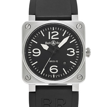 ベル＆ロス BR 03-92 ブラック スチール BR03-92-S ブラック メンズ 時計 【中古】【wristwatch】