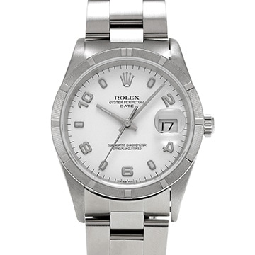 ロレックス オイスターパーペチュアル デイト 15210 ホワイト メンズ 時計 【中古】【wristwatch】