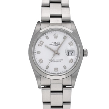 ロレックス オイスターパーペチュアル デイト 15200 ホワイト メンズ 時計 【中古】【wristwatch】