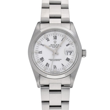 ロレックス オイスターパーペチュアル デイト 15200 ホワイト メンズ 時計 【中古】【wristwatch】