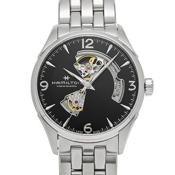 ハミルトン ジャズマスター オープンハート 42mm H32705131 ブラック メンズ 時計 【中古】【wristwatch】