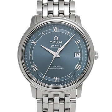 オメガ デ・ヴィル プレステージ コーアクシャル 424.10.37.20.03.002 ブルー メンズ 時計 【中古】【wristwatch】