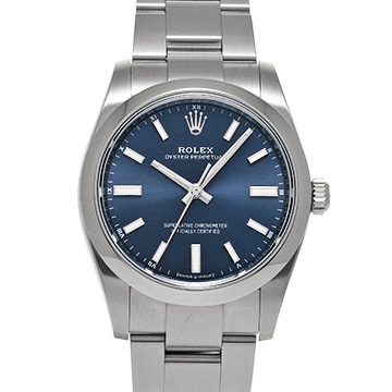 ロレックス オイスターパーペチュアル 34 124200 ブルー ユニセックス 時計 【中古】【wristwatch】