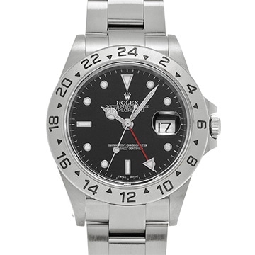 ロレックス エクスプローラーII 16570 ブラック メンズ 時計 【中古】【wristwatch】