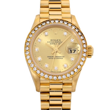 ロレックス デイトジャスト 79138G シャンパン/ダイヤモンド レディース 時計 【中古】【wristwatch】