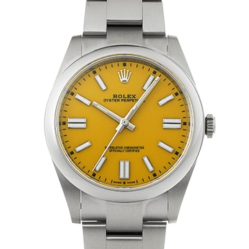 ロレックス オイスターパーペチュアル 41 124300 イエロー メンズ 時計 【中古】【wristwatch】