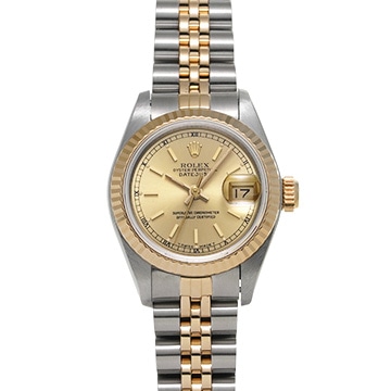 ロレックス デイトジャスト 69173 シャンパン レディース 時計 【中古】【wristwatch】