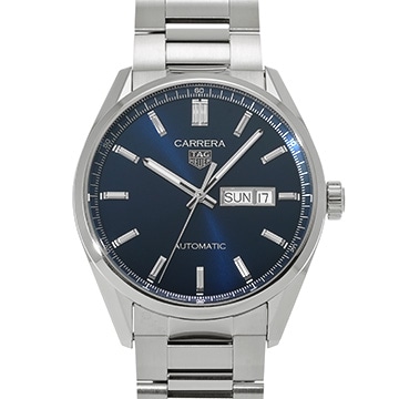 タグ ホイヤー カレラ キャリバー5 デイデイト WBN2012.BA0640 ブルー メンズ 時計 【中古】【wristwatch】