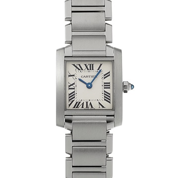 カルティエ タンクフランセーズ SM W51008Q3 シルバー レディース 時計 【中古】【wristwatch】