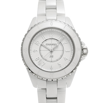 シャネル J12 ファントム 33MM H6345 ホワイトラッカー レディース 時計 【中古】【wristwatch】