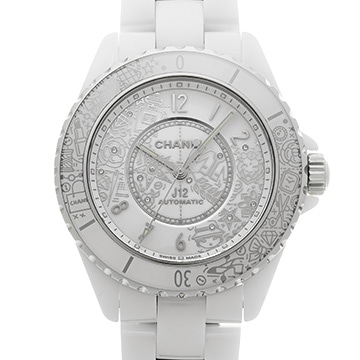 シャネル J12-20 キャリバー12.1 38MM H6476 ホワイト/ダイヤモンド メンズ 時計 【中古】【wristwatch】
