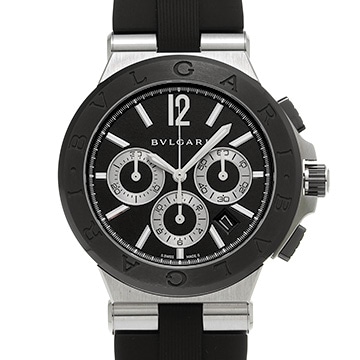 ブルガリ ディアゴノ セラミック クロノグラフ DG42BSCVDCH ブラック メンズ 時計 【中古】【wristwatch】