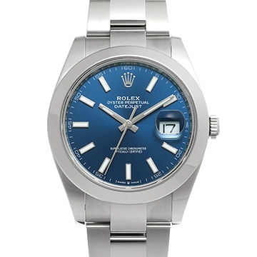 ロレックス デイトジャスト 41 126300 ブルー メンズ 時計 【中古】【wristwatch】