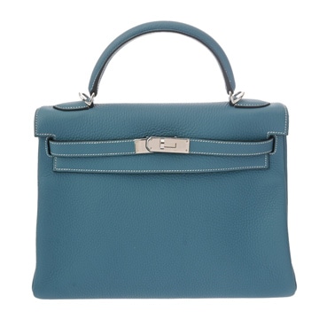エルメス ケリー 32 内縫い ブルージーン トリヨンクレマンス レディース バッグ 【中古】【bag】