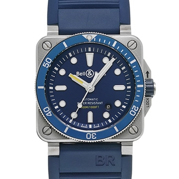 ベル＆ロス BR-03 ダイバー BR 03-92-DIV ブルー メンズ 時計 【中古】【wristwatch】