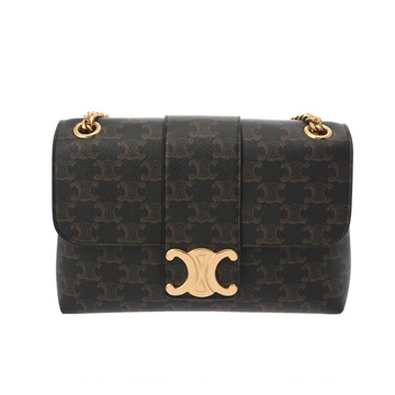 セリーヌ ミディアム ヴィクトワール タン 115852FRH. 04LU トリオンフキャンバス/カーフ レディース バッグ 【中古】【bag】