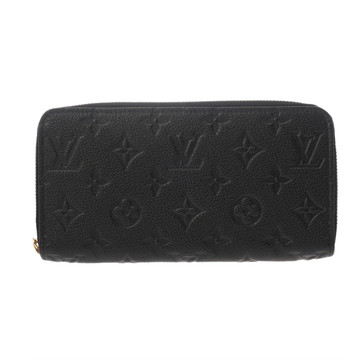 ルイ ヴィトン モノグラムアンプラント ジッピーウォレット ノワール M61864 レザー ユニセックス 財布 【中古】【purse】