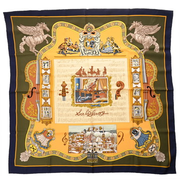 エルメス カレ90 IN SALZBURG マルチカラー シルク100％ レディース 【中古】【other】