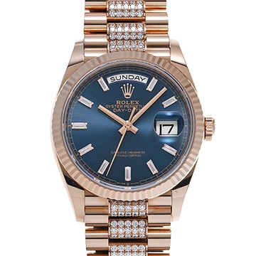 ロレックス デイデイト 36 128235 ブルーグリーン/ダイヤモンド メンズ 時計 【中古】【wristwatch】