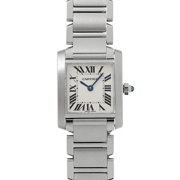 カルティエ タンクフランセーズ SM W51008Q3 シルバー レディース 時計 【中古】【wristwatch】