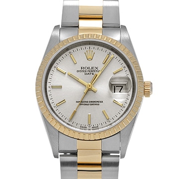 ロレックス オイスターパーペチュアル デイト 15233 シルバー メンズ 時計 【中古】【wristwatch】