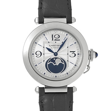 カルティエ パシャ ドゥ カルティエ ムーンフェイズ 41mm WSPA0030 シルバー/ブルー メンズ 時計 【中古】【wristwatch】