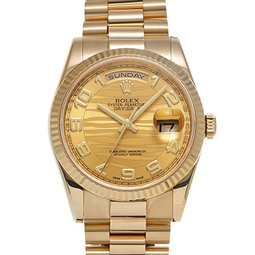 ロレックス デイデイト 118238 シャンパンウェーブ メンズ 時計 【中古】【wristwatch】