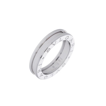 ブルガリ B-ZERO1 リング XS #50 シルバー K18ホワイトゴールド WG レディース ジュエリー 【中古】【jewelry】