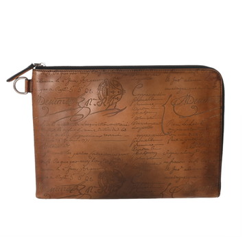 ベルルッティ カリグラフィ ニノ GM ブラウン ヴェネチアカーフレザー メンズ バッグ 【中古】【bag】