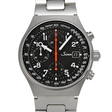 ジン 144.GMT.ST 144.GMT.ST ブラック メンズ 時計 【中古】【wristwatch】
