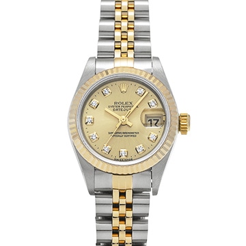 ロレックス デイトジャスト 69173G シャンパン/ダイヤモンド レディース 時計 【中古】【wristwatch】